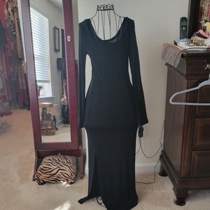 Halloween Elvira-look Black dress. Made by The Limited, Small, Maxi